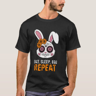 Iss Ei Ostern Hase Wiederholen Funny Scary Easter T-Shirt