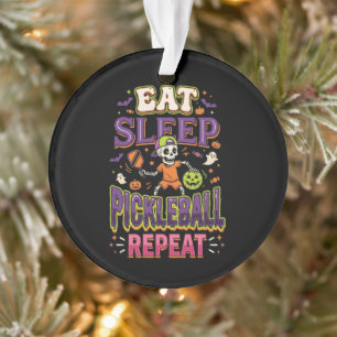 Iss Essen Pickleball Schlafen Wiederholung Pickleb Ornament