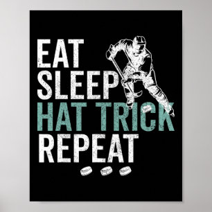 Iss Hattrick Wiederholen Cool Eishockey Puck Fa Poster