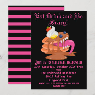 ISS Iß UND SEI SCHRECKLICH HALLOWEEN-PARTY EINLADUNG
