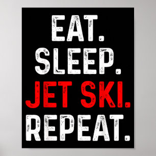 Iss Jetski wiederholen Wassersport See Jetski Poster