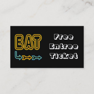 Iss-Meal-Ticket Benutzerdefinierte Geschäftskarten Visitenkarte