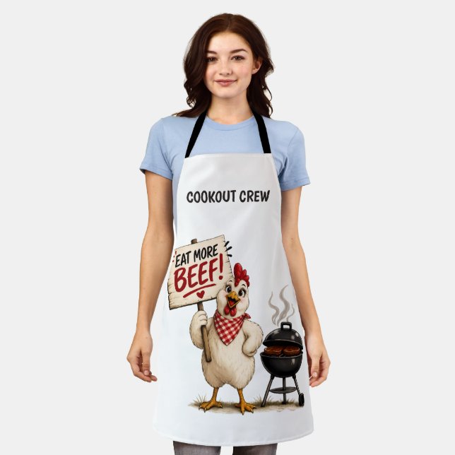 Iss mehr Rindfleisch ! Huhn Schürze (Getragen)
