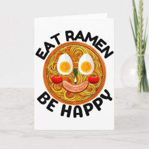 Iss Ramen Sei Glücklich Kawaii Stil Lustig Japanis Karte