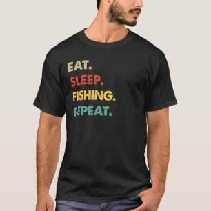 Iss Schlaf Angeln Wiederhole Lustiger Angler T-Shirt