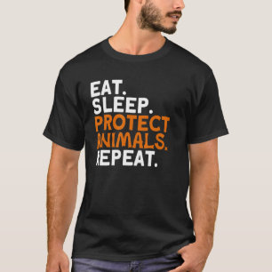 Iss Schlaf schützende Tiere Wiederholung Zoo Tierz T-Shirt