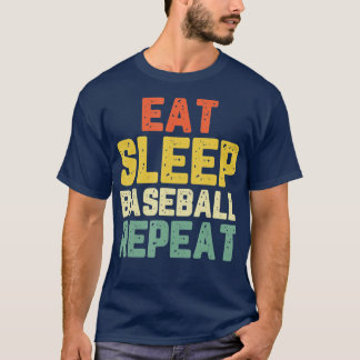 Iss Schlafen Baseball Cool Spieler Fan Coach Cool T-Shirt
