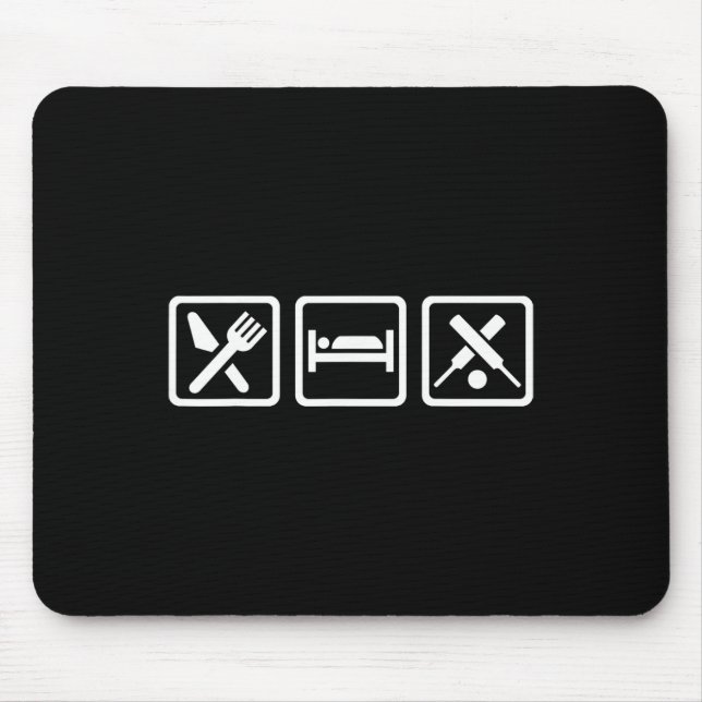 Iss Schlafen Cricket  Mousepad (Vorne)