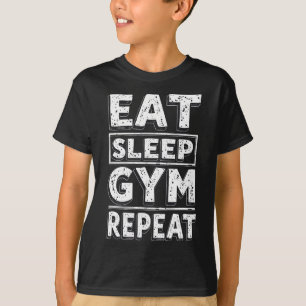 Iss Schlafen Fitnessstudio Wiederholen Lustiger Wo T-Shirt