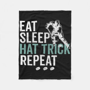 Iss Schlafen Hut Trick Wiederholen Cool Eishockey Fleecedecke