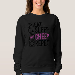 Iss Schlafen Jubeln Wiederholen Cheerleading Cheer Sweatshirt