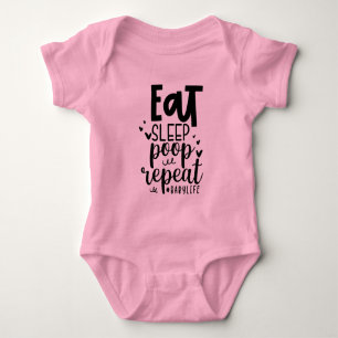 Iss Schlafen Kacken Wiederholen Lustiger Baby Spru Strampler