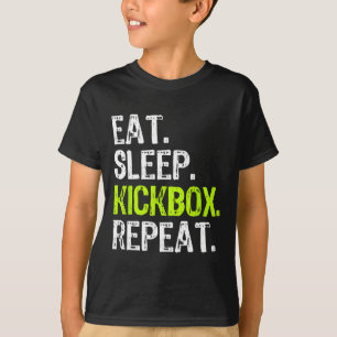 Iss Schlafen Kickbox Wiederholen Kickboxen Kick Bo T-Shirt