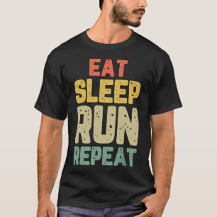 Iss Schlafen Laufen Laufend Läufer Lustig Cool Ges T-Shirt