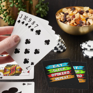 Iss Schlafen Poker Wiederholung Wortkunst Spielkarten