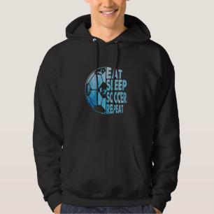 Iss Schlafsoccer Wiederholung für Jugendmädchen Ki Hoodie