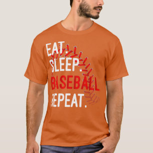 Iss Sleep Baseball wiederholen lustig für Sport Li T-Shirt