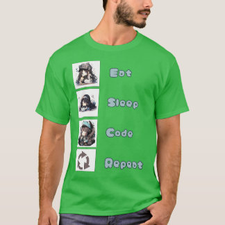 Iss Sleep Code Wiederholung Chibi T-Shirt