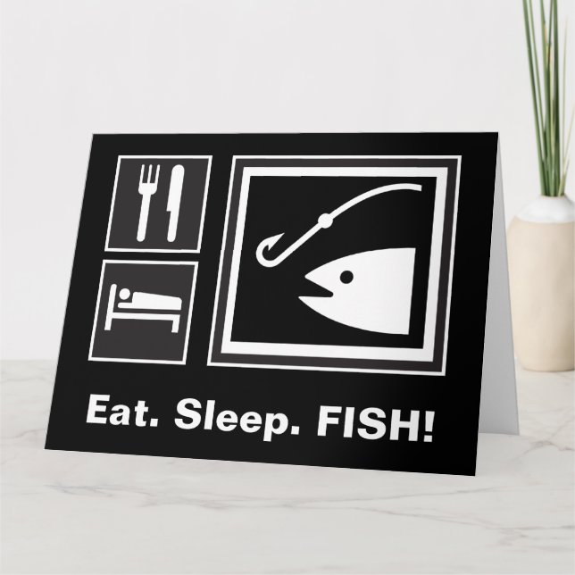 Iss Sleep FISH! Karte (Vorderseite)