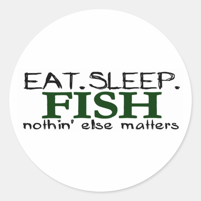 Iss Sleep Fish Runder Aufkleber (Vorderseite)