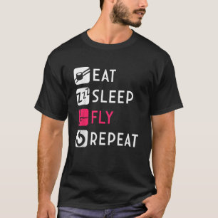 Iss Sleep Fly Fair Seide Aerialist Acrobatics Dan T-Shirt