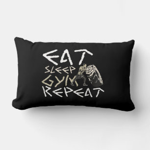 Iss Sleep Gym Wiederholung Funny Zitat Lendenkissen