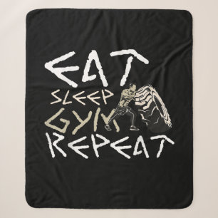 Iss Sleep Gym Wiederholung Funny Zitat Sherpadecke