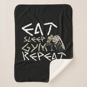 Iss Sleep Gym Wiederholung Funny Zitat Sherpadecke