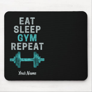 Iss Sleep Gym Wiederholung Gymnastik Vintag für Wo Mousepad