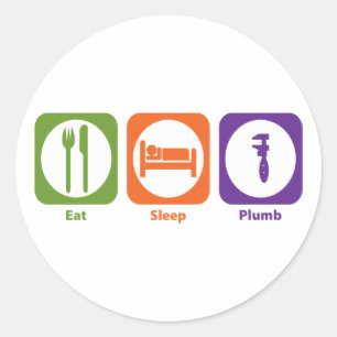 Iss Sleep Plumb Runder Aufkleber