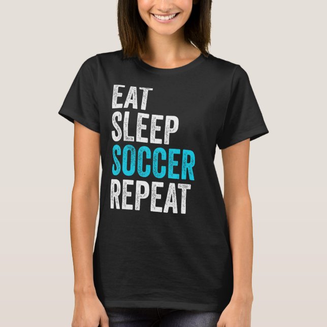 Iss Sleep Soccer Wiederholung Fußball Player Boy S T-Shirt (Vorderseite)