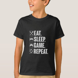 Iss Spel Game Wiederhole Lustiges Videospieler-Ges T-Shirt