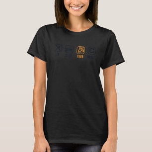 Iss Tiger schlafen wiederholen Wilde Katze Sibiris T-Shirt
