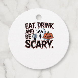 Iss Trink Sei Gruselig Halloween Kürbis Kreativer Geschenkanhänger
