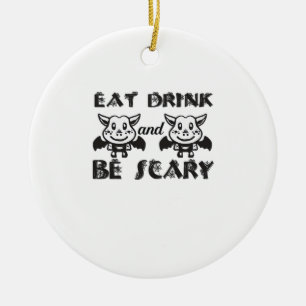 Iss Trink Und Sei Gruselig Ästhetisch Einzigartig Keramik Ornament