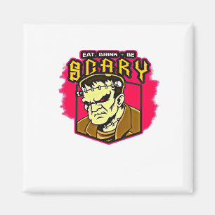 Iss Trink Und Sei Gruselig Frankenstein Halloween Magnet