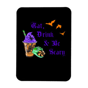 Iss, trink und sei gruselig Halloween Minimal Saub Magnet