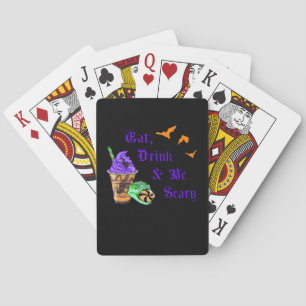 Iss, trink und sei gruselig Halloween Minimal Saub Spielkarten