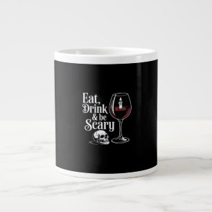Iss, trink und sei gruselig Lustiger Spruch Modern Jumbo-Tasse