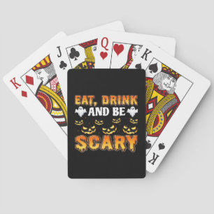 Iss, trink und sei gruselig Lustiges Halloween-Ess Spielkarten