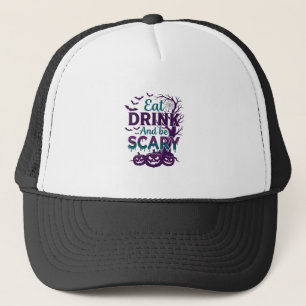 Iss Trinke Sei Gruselig Halloween Gruseliger Baum Truckerkappe