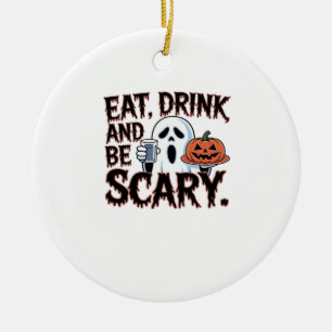 Iss Trinke Sei Gruselig Halloween Kürbis Kreativer Keramik Ornament