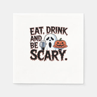 Iss Trinke Sei Gruselig Halloween Kürbis Kreativer Serviette
