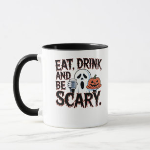 Iss Trinke Sei Gruselig Halloween Kürbis Kreativer Tasse