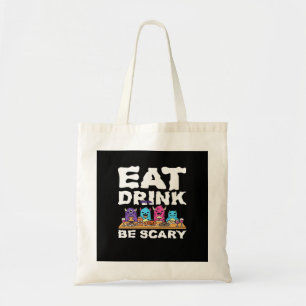 Iss Trinke Sei Gruseliges Halloween Monster Kreati Tragetasche