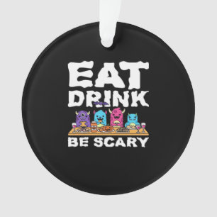Iss Trinke Sei Gruseliges Monster Halloween Kreati Ornament