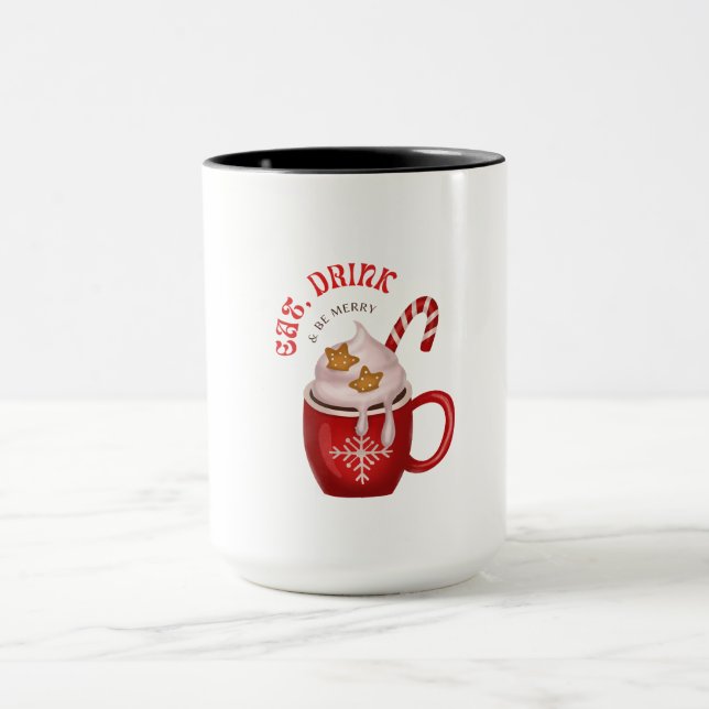Iss, trinke und sei fröhlich! tasse (Zentrum)