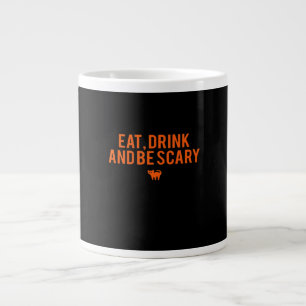 Iss trinke und sei gruselig Halloween Fan Text Art Jumbo-Tasse