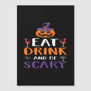 Iss, trinke und sei gruselig Halloween-Party Hexen Magnetkarte