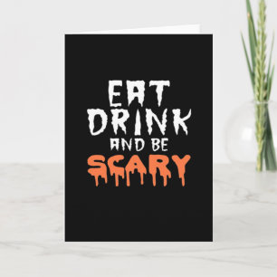 Iss Trinke Und Sei Gruselig Lustig Halloween Minim Karte